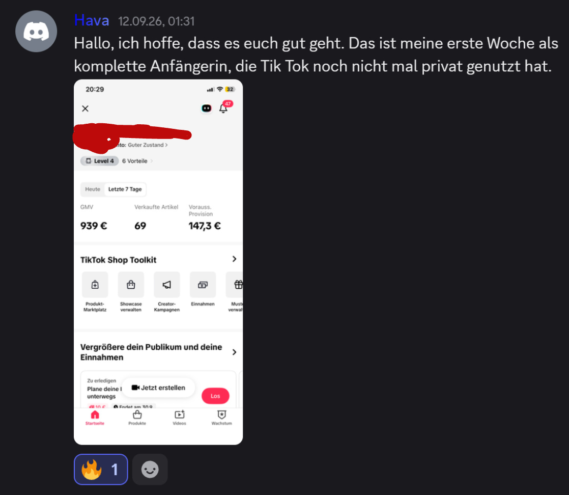 Hava, Woche 1: 147 € Provision